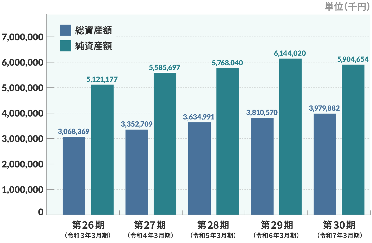 総資産額／純資産額